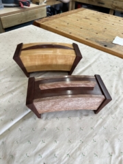 Both boxes in Australian Hardwoods, the largest with Teak sides and lid